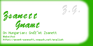 zsanett gnamt business card
